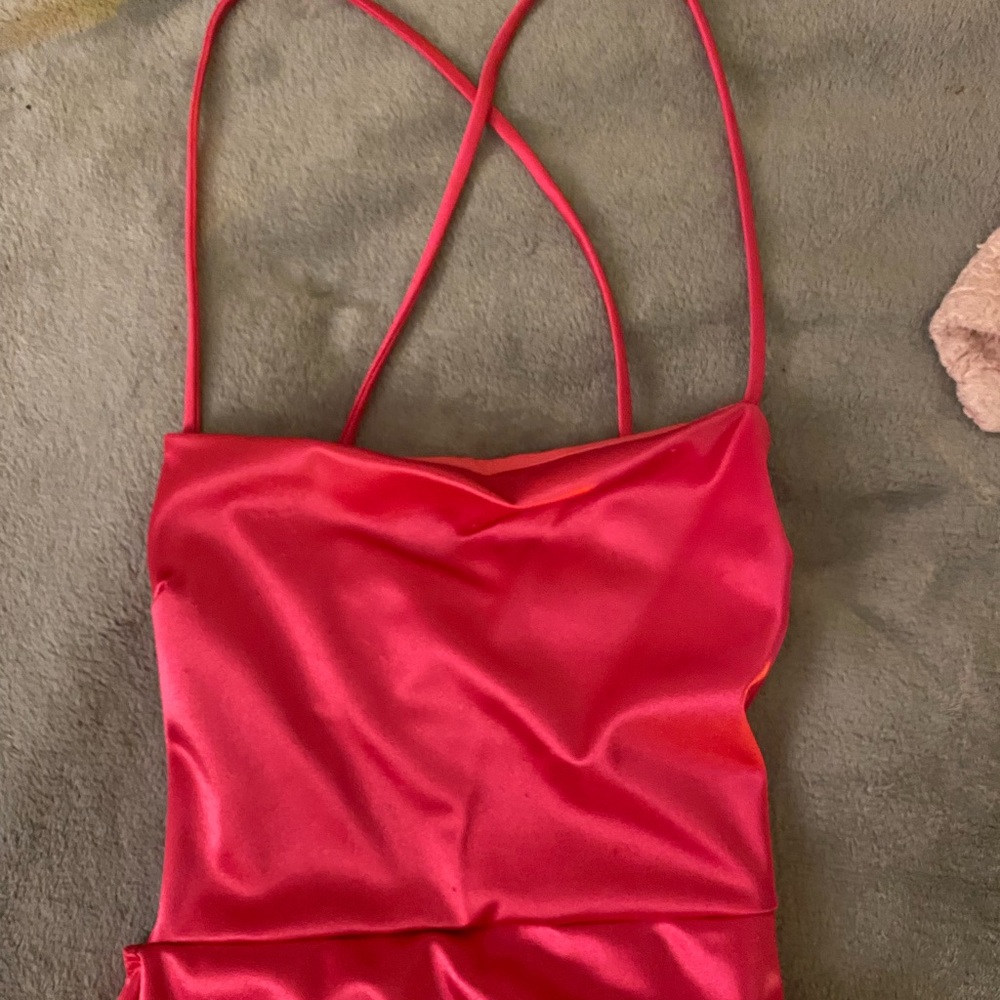Hot Pink short wrap Homecomjng Dress (barely worn)